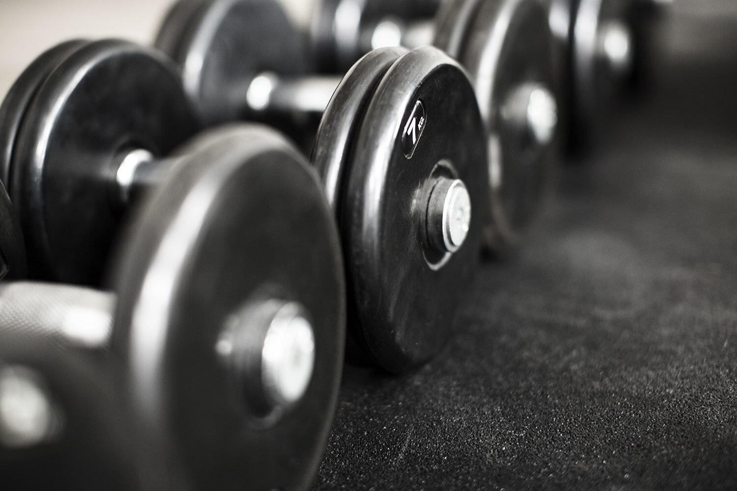 Dumbbells in a row