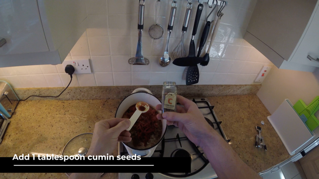 add one tablespoon cumin seeds