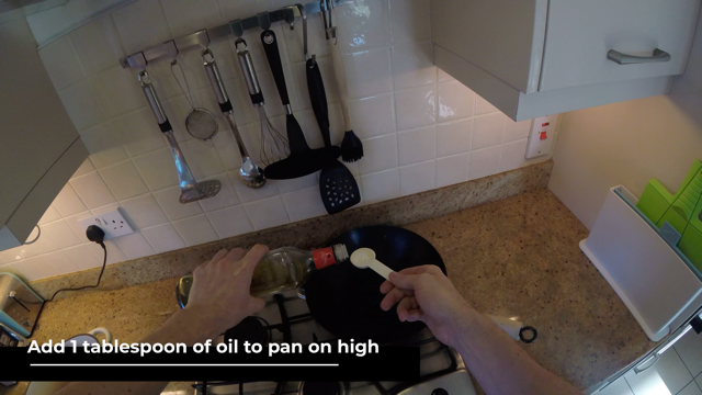 add 1 tablespoon of oil to the pan